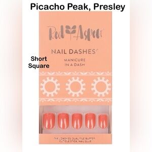 Red Aspen Nail Dashes, Picacho Peak, Presley Short Square. NIB